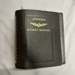 Vintage Jeppesen Airway Manual Brown Cowhide Leather 2 Binder 7 Ring Pocket 3. Fixed Price $29.99.