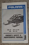 1992 Polaris Snowmobile Sks Rxl Owners & Maintenance Manual. Fixed Price $20.00.