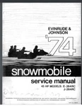 1974 Evinrude Johhnson E-264RC, J-264RC Snowmobile Service Manual 111 Pages. Fixed Price $24.95.