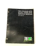 1985 Arctic Cat Afs Cougar & El Tigre Service Manual 2254-311 Artic. Fixed Price $19.00.