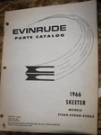 1966 Evinrude Skeeter E1560 E2060 E2065 Snowmobile Factory Parts Catalog. Fixed Price $9.99.