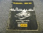 1982 Ski-doo Blizzard 5500 Mx Snowmobile Parts Catalog Manual. Fixed Price $82.84.