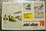 Original 1970 Ski-doo Snowmobile Owners Manual Olympique Bombardier. Fixed Price $31.59.