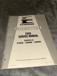 1968 Evinrude Snowmobile Service Manual No. 4499 For Skeeter Models. Fixed Price $40.00.