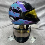 Vtg Polaris Snowmobile Helmet Mens Xl Teal Purple Bell Extra Visor 90S Wedge. Fixed Price $79.97.