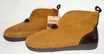 Dearfoams Men's Suede Notch Boot Slipper Chestnut Size 9, 10, 11. Fixed Price $29.99.
