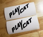 Playcat Snowmobile Black Replacement Decals 12" Stickers - Set Of Usa Best. Fixed Price $37.40.