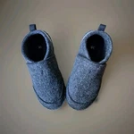 Woolfit Taiga Slipper Boots/blck/blk Rubber Sole/eu 46/US 15/US M 13/PRE-OWNED. Fixed Price $35.00.