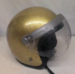 Vtg 1971 Norcon TW-1 Motorcycle Snowmobile Helmet Medium Gold Sparkle Flake. Fixed Price $39.99.