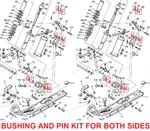 Upper & Lower Ski Suspension Bushing And Pin Kit Yamaha Pz Phazer Vt Venture 480. Fixed Price $94.98.