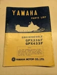 Original Yamaha Parts List Book Model GPX338F GPX433F 1973 878-28198-60 Manual. Fixed Price $74.25.