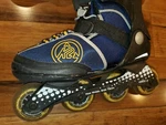 K2 Raider Pro Adjustable Blk Inline Skates Youth Size 4-8 Roller Blades W/ Bag. Fixed Price $39.99.