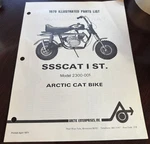 Original 1970 Arctic Ssscat St. Mini-bike Parts Manual P/n 2300-001 (E01). Fixed Price $24.99.