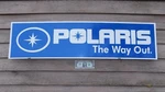 New! Polaris Snowmobile Dealer/service Sign/ad W/star Logo And Tagline 1'X46". Fixed Price $74.99.