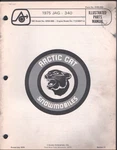 1975 Arctic Cat Jag 340 Illustrated Parts Manual MN2850. Fixed Price $9.95.