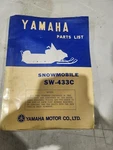 1972 Oem Yamaha SW-433C Snowmobile Parts Catalog Manual. Fixed Price $14.99.