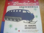Vintage 1947 Bombardier Ski Doo B-12 Snowmobile Brochure. Fixed Price $20.00.