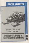 1992 Polaris Snowmobile 500 Sp, Rxl, Sks Owners Manual 9912015 (223). Fixed Price $29.98.