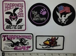 5 Arctic Cat Turpentined Snowmobile Crest Patch Lot. Fixed Price $18.99.
