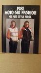 Vtg 1981 Moto-ski Snowmobile Fashion & Accessories Brochure Suits Helmets Boots. Fixed Price $24.99.
