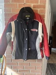 Ski-doo Bombardier Snowmobile Coat Jacket Small Red / Black Grey Prima Loft. Fixed Price $49.99.