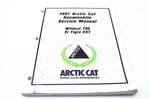 New Oem Arctic Cat 2254-646 1991 Snowmobile Service Manual Nos. Fixed Price $45.89.