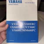Yamaha Snowmobile Owners Manual VX500C/VX500ERC Lit 12628-02-01 8CJ-28199-12 Nos. Fixed Price $18.75.