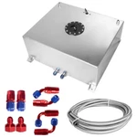 20 Gallon Black Aluminum Fuel Cell Gas Tank+cap+level Sender+steel Line Kit. Fixed Price $167.22.