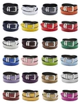 Men's Reversible Bonded Leather Belts Silver-tone Buckle Over 20 Colors. Fixed Price $17.95.