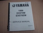 1988 Yamaha EX570M EX570EM Snowmobile Service Manual. Fixed Price $34.95.