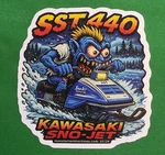 Kawasaki Sno-jet Sst 440 Snowmobile Vintage-style 9X9CM Vinyl Sticker 1 Of 24. Fixed Price $8.54.