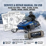 Arctic Cat ZL440 ZL550 ZR440 ZR580 1993 - 1998 Service Repair Shop Manual Usb. Fixed Price $17.99.