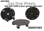 Ski-doo Branded Universal Use- 3PC Snowmobile Sled Shop Dolly WHEELS-860201805. Fixed Price $97.99.