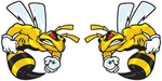 Ski-doo Angry Bee Pairs Decal 4" Each. Fixed Price $10.95.