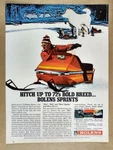 1972 Bolens Sprint 440 Snowmobile Vintage Ad. Fixed Price $9.99.