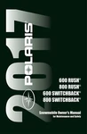 Polaris 2017 600 / 800 Rush Switchback Snowmobile Owners Manual New Paperback. Fixed Price $64.90.