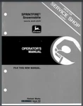 1983 John Deere Sprintfire Snowmobile Owner Service Manual 40 Pages Om M69631. Fixed Price $19.95.