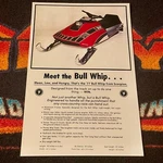 77 Scorpion Bull Whip Race Snowmobile Poster Vintage Cross Country Sled. Fixed Price $21.88.