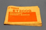 Used Yamaha ET300G Snowmobile Owner's Manual Part# LIT-12628-00-44. Fixed Price $9.95.