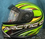Arctic Cat Medium Snowmobile Helmet Great Condition Green. Fixed Price $45.00.