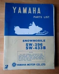 1972 Yamaha SW-396 SW-433B Snowmobile Parts List Manual. Fixed Price $14.99.