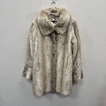 Dennis Basso Faux Fur Snow White Leopard Soft Fluffy Diva Luxury Event Jacket Xl. Fixed Price $134.30.
