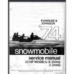 1974 Evinrude Johhnson E-244Q, J-244Q Snowmobile Service Manual 105 Pages. Fixed Price $19.99.