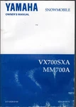 1997 Yamaha VX700SXA & MM700A Snowmobile Owners Manual LIT-12628-01-81. Fixed Price $21.99.