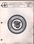 Arctic Cat Lynx 292AL 1973 Illustrated Parts Service Manual MN2830. Fixed Price $9.95.