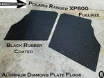 Polaris Ranger XP800 Fullsize Black Aluminum Diamond Plate Floor Cover 2009-14. Fixed Price $87.95.