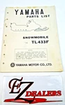 Yamaha Snowmobile 10018-74-00 1974 TL433F Parts List Manual. Fixed Price $14.99.