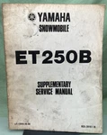 Genuine Yamaha LIT-12618-00-09 Snowmobile ET250B Supp. Service Manual 1977. Fixed Price $57.68.