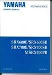 Yamaha SRX600B/SB SRX700B/SB MSRX700PB Owner's Manual C1997 LIT-12628-01-95. Fixed Price $50.00.