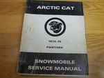 1974-75 Arctic Cat Panther Service & Part Manual, P/n 0153-034. Fixed Price $45.00.
